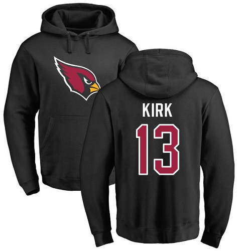 Arizona Cardinals Men Black Christian Kirk Name And Number Logo NFL Football 13 Pullover Hoodie Sweatshirts